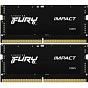 Модуль памяти для ноутбука SoDIMM DDR5 32GB (2x16GB) 5600 MHz Impact Black Kingston Fury (ex.HyperX) (KF556S40IBK2-32) (U0862901)