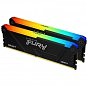 Модуль пам'яті для комп'ютера DDR4 32GB (2x16GB) 3200 MHz FURY Beast RGB Kingston Fury (ex.HyperX) (KF432C16BB2AK2/32) (U0883786)