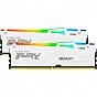 Модуль пам'яті для комп'ютера DDR 64GB (2x32GB) 6000 MHz FURY Beast White RGB Kingston Fury (ex.HyperX) (KF560C40BWAK2-64) (U0883817)