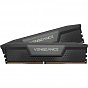 Модуль памяти для компьютера DDR5 64GB (2x32GB) 6400 MHz Vengeance Black Corsair (CMK64GX5M2B6400C32) (U0886802)