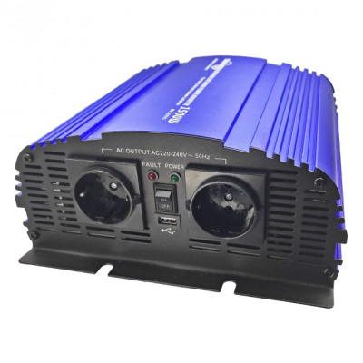 Автомобильный инвертор 12V/220V MS-1500 1800W, approximate sinusoid, USB, Shuko*2 Tommatech (29446) (U0747483)