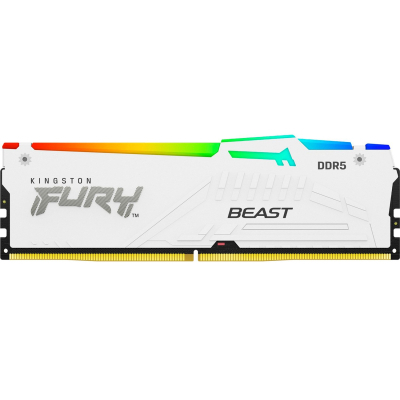 Модуль памяти для компьютера DDR5 16GB 5600 MHz Beast White RGB Kingston Fury (ex.HyperX) (KF556C36BWEA-16) (U0862918)