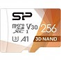 Карта памяти Silicon Power 256Gb microSDXC U3 A1 V30 Superior Color 100R/80W + adapter (SP256GBSTXDU3V20AB) (U0839793)