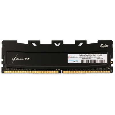 Модуль пам'яті для комп'ютера DDR4 32GB 2666 MHz Black Kudos eXceleram (EKBLACK4322619C) (U0446617)