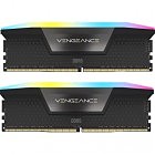 Модуль памяти для компьютера DDR5 64GB (2x32GB) 6400 MHz XMP 3.0 Vengeance RGB Black Corsair (CMH64GX5M2B6400C32)