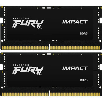 Модуль пам'яті для ноутбука SoDIMM DDR5 32GB (2x16GB) 6000 MHz Impact Kingston Fury (ex.HyperX) (KF560S38IBK2-32) (U0886815)