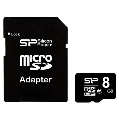 Карта памяти Silicon Power 8GB microSD class 10 (SP008GBSTH010V10SP) (U0434898)