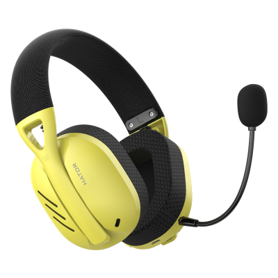 Наушники Hator Hyperpunk 2 Wireless Tri-mode Black/Yellow (HTA-857) (U0856046)