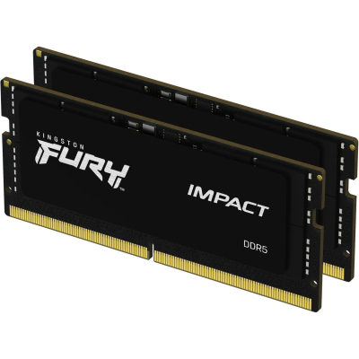 Модуль памяти для ноутбука SoDIMM DDR5 64GB (2x32GB) 5600 MHz FURY Impact Kingston Fury (ex.HyperX) (KF556S40IBK2-64) (U0875053)