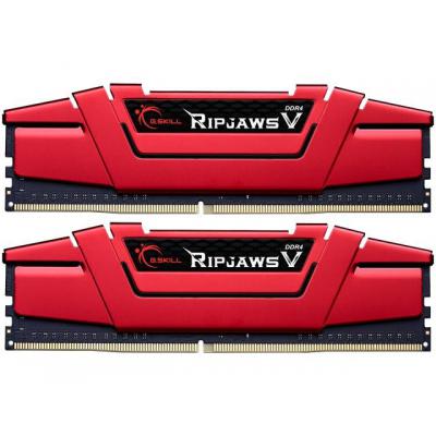 Модуль пам'яті для комп'ютера DDR4 8GB (2x4GB) 2400 MHz RipjawsV Red G.Skill (F4-2400C15D-8GVR) (U0267398)