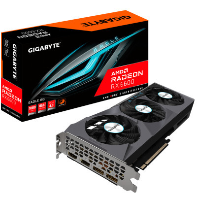 Видеокарта GIGABYTE Radeon RX 6600 8Gb EAGLE (GV-R66EAGLE-8GD) (U0592154)