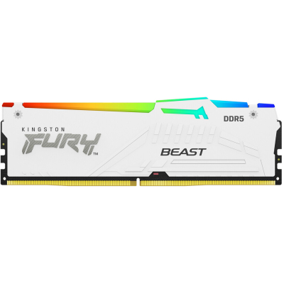 Модуль пам'яті для комп'ютера DDR5 32GB 6000 MHz Beast AM5 RGB White Kingston Fury (ex.HyperX) (KF560C36BWEA-32) (U0874241)