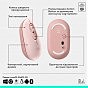 Мышка Logitech POP Mouse With Emoji Bluetooth Rose (910-007413) (U0972299)