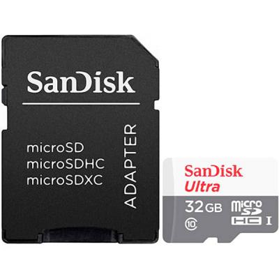 Карта памяти SanDisk 32GB microSD class 10 Ultra Light (SDSQUNR-032G-GN3MA) (U0468130)