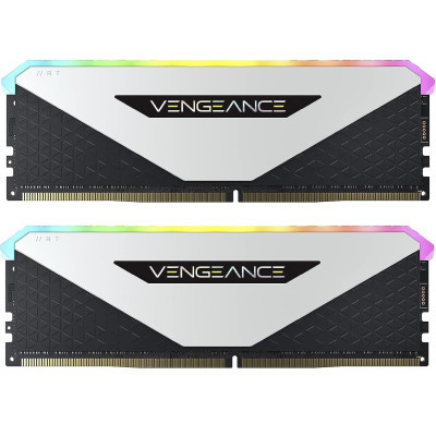 Модуль памяти для компьютера DDR4 32GB (2x16GB) 3600 MHz Vengeance RGB RT White Corsair (CMN32GX4M2Z3600C18W) (U0909501)