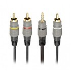 Кабель мультимедійний 3.5 Jack (4pin) to 3RCA 1.5m Cablexpert (CCAP-4P3R-1.5M)