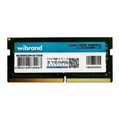 Модуль пам'яті для ноутбука SoDIMM DDR4 16GB 2666 MHz Wibrand (WI2666DDR4S/16GB) (U0982491)
