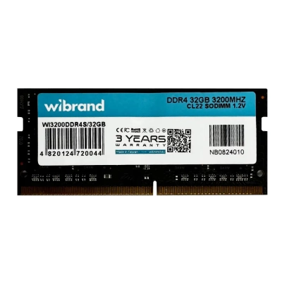 Модуль памяти для ноутбука SoDIMM DDR4 32GB 3200 MHz Wibrand (WI3200DDR4S/32GB) (U0982494)