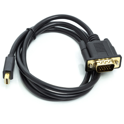 Кабель мультимедійний mini DisplayPort (M) to VGA (M), 1.0m, black PowerPlant (CA911998) (U0654777)