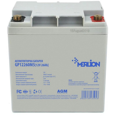 Батарея к ИБП Merlion 12V-26Ah (GP12260M5) (U0334590)