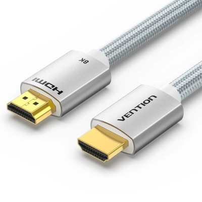 Кабель мультимедийный HDMI to HDMI 1.5m V2.1 8K 60Hz Silver Metal Type Vention (ALCIG) (U0955476)