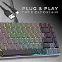 Клавиатура GamePro MK141R Red Swich Low Profile RGB USB Dark Gray (MK141R) (U0968322)