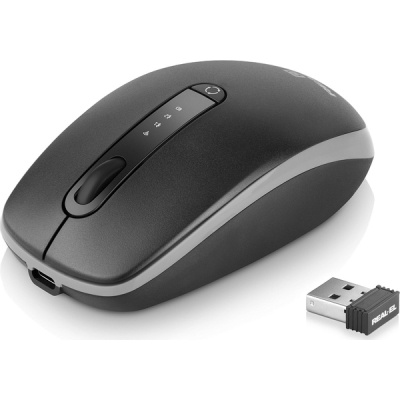 Мышка REAL-EL RM-455W Wireless/Bluetooth Black/Gray (EL123200047) (U0984810)