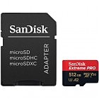 Карта памяти SanDisk 512 GB microSDXC UHS-I U3 Extreme Pro+SD Adapter (SDSQXCD-512G-GN6MA)