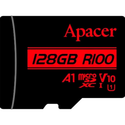 Карта памяти Apacer 128GB microSD class 10 UHS-I V10 A1 (AP128GMCSX10UB-RA) (U1005985)