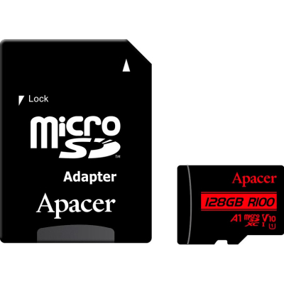 Карта памяти Apacer 128GB microSD class 10 UHS-I V10 A1 (AP128GMCSX10UB-R) (U1005988)