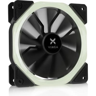 Кулер для корпуса Vinga LED fan-01 white (U0300257)