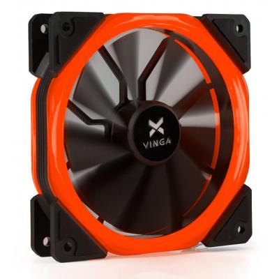 Кулер для корпуса Vinga LED fan-02 red (U0300259)