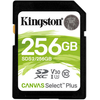 Карта памяти Kingston 256GB SDXC class 10 UHS-I U3 Canvas Select Plus (SDS2/256GB) (U0422000)