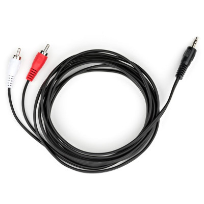 Кабель мультимедийный Jack 3.5mm M to 2xRCA 3 m Vinga (VCPDCJ35MRCA23BK) (U0311006)