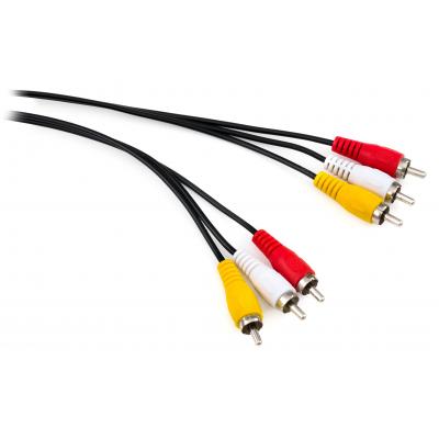 Кабель мультимедійний 3RCA to 3RCA 1.8m Vinga (VCP3RCA1.8) (U0397980)