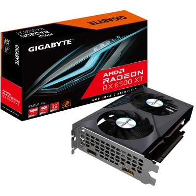 Видеокарта GIGABYTE Radeon RX 6500 XT 4Gb EAGLE (GV-R65XTEAGLE-4GD) (U0608153)