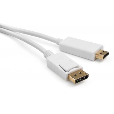 Кабель мультимедійний Display Port to HDMI 1.8m Vinga (VCPDPHDMI1.8WH) (U0397982)