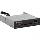 Считыватель флеш-карт Chieftec 3.5» 2xUSB3.2/2xType-C/1xPD3.0/1xQC3.0 USB (CRD-908H)