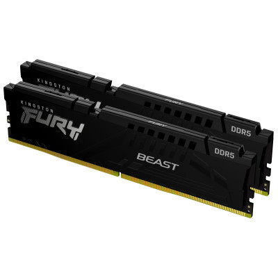 Модуль пам'яті для комп'ютера DDR5 16GB (2x8GB) 5600 MHz Beast Kingston Fury (ex.HyperX) (KF556C36BBEK2-16) (U0821783)