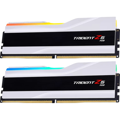 Модуль памяти для компьютера DDR5 32GB (2x16GB) 6400 MHz Trident Z5 RGB White G.Skill (F5-6400J3239G16GX2-TZ5RW) (U0847331)