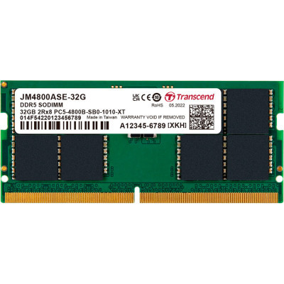 Модуль памяти для ноутбука SoDIMM DDR5 32GB 4800 MHz JetRam Transcend (JM4800ASE-32G) (U0886819)