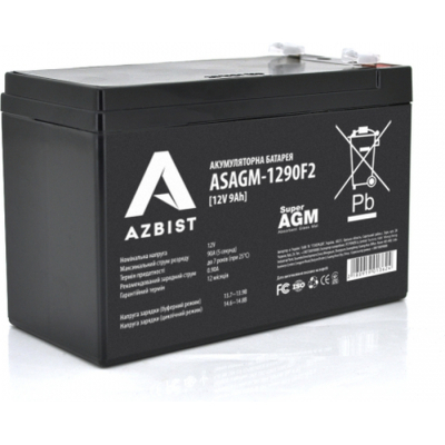 Батарея до ДБЖ AZBIST 12V 9Ah Super AGM (ASAGM-1290F2) (U0880167)