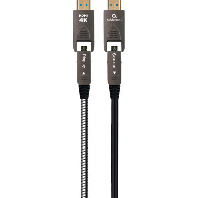 Кабель мультимедійний HDMI to HDMI A/D to A/D 10.0m V.2.0 4K 60Hz Optic (AOC) Cablexpert (CCAP-HDMIDD-AOC-10M) (U0926106)