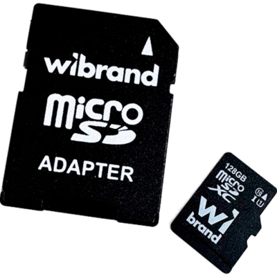 Карта памяти Wibrand 128GB microSD class 10 (WICDHU1/128GB-A) (U1018628)