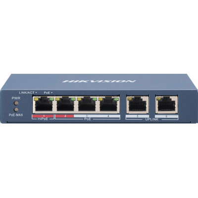 Коммутатор сетевой Hikvision DS-3E0106HP-E (U0567671)
