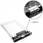 Карман внешний Dynamode 2.5» SATA HDD/SSD USB 3.0 Transparent (DM-CAD-25316) (U0865453)