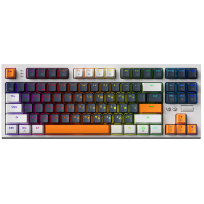Клавиатура GamePro MK180W Hot-Swap Red Swich RGB USB UA White (MK180W) (U0950989)