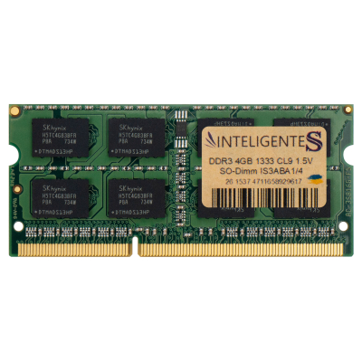 Модуль памяти для ноутбука SoDIMM DDR3 4GB 1333 MHz INTELIGENTES (IS3ABA1/4) (U0974722)