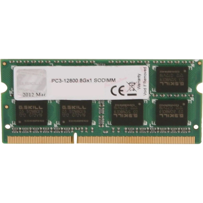 Модуль памяти для ноутбука SoDIMM DDR3 8GB 1333 MHz G.Skill (F3-10666CL9S-8GBSQ) (U0019793)