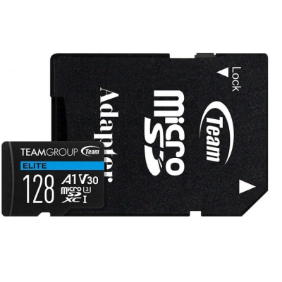 Карта памяти Team 128GB microSDXC class 10 UHS-I/U3 Elite (TEAUSDX128GIV30A103) (U0654927)